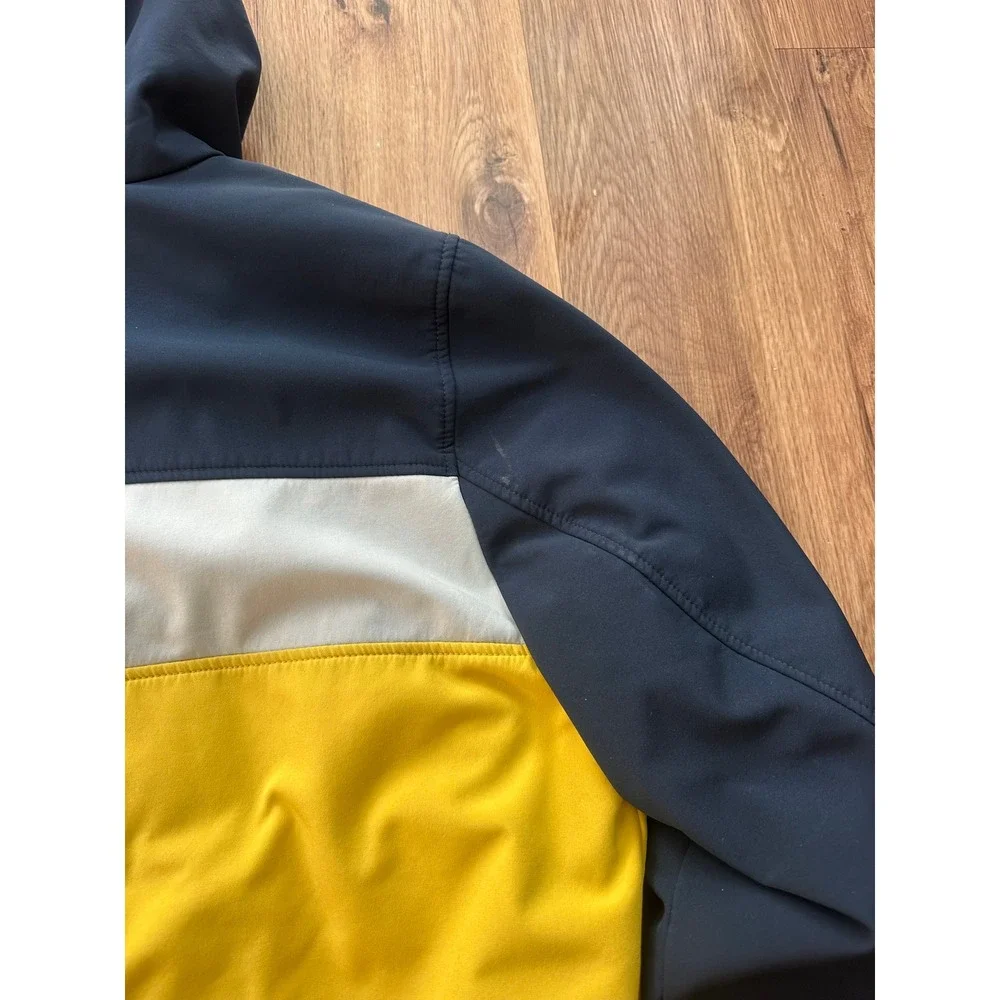 Tommy Hilfiger Mens Yen Softshell Hooded Jacket‎ Navy White Yellow Size XL